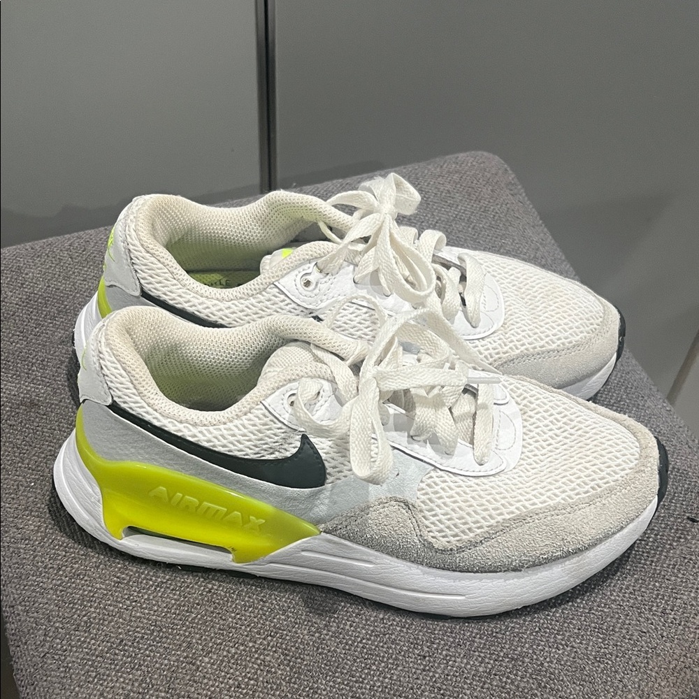 Nike Air Max White with Neon Yellow Accents